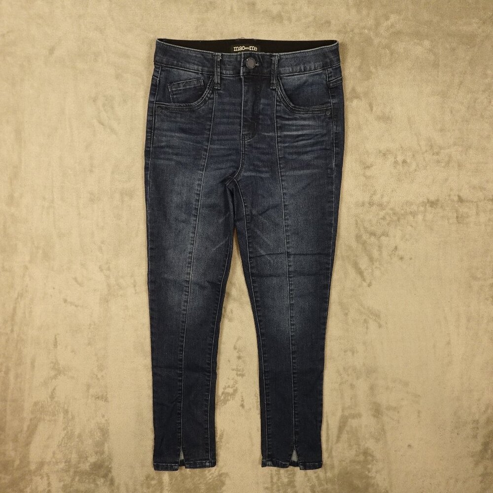 Mac and Me Jeans High Rise Skinny Ankle Jean Women's Size 0 Dark‎ Wash Blue